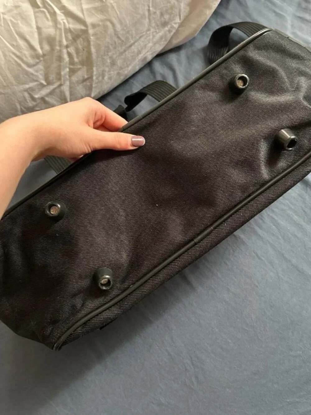 Olympia Elegance Collection Black Shoulder/ Crossbody Luggage Bag